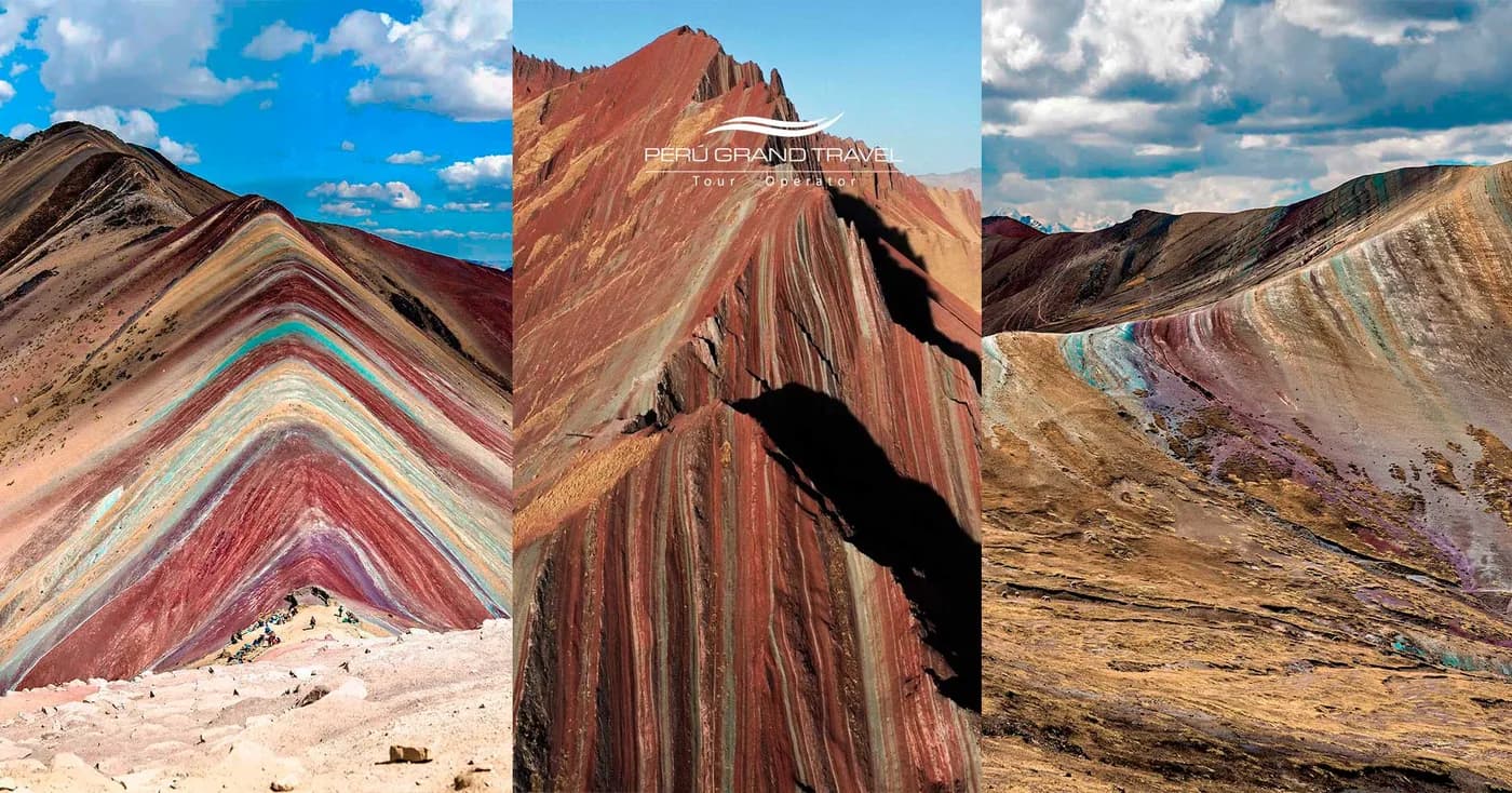 Colorful mountains in Peru: Vinicunca, Palccoyo and Pallay Punchu