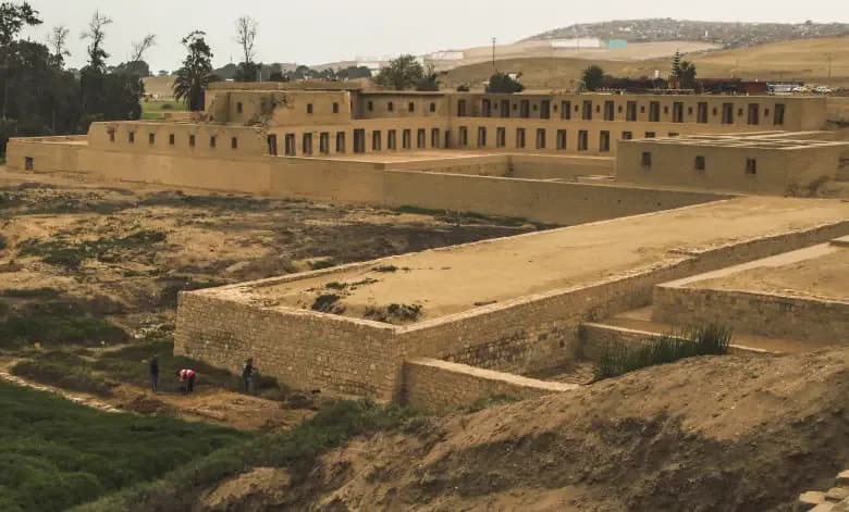 The archaeological sanctuary or temple of Pachacamac in Lima
